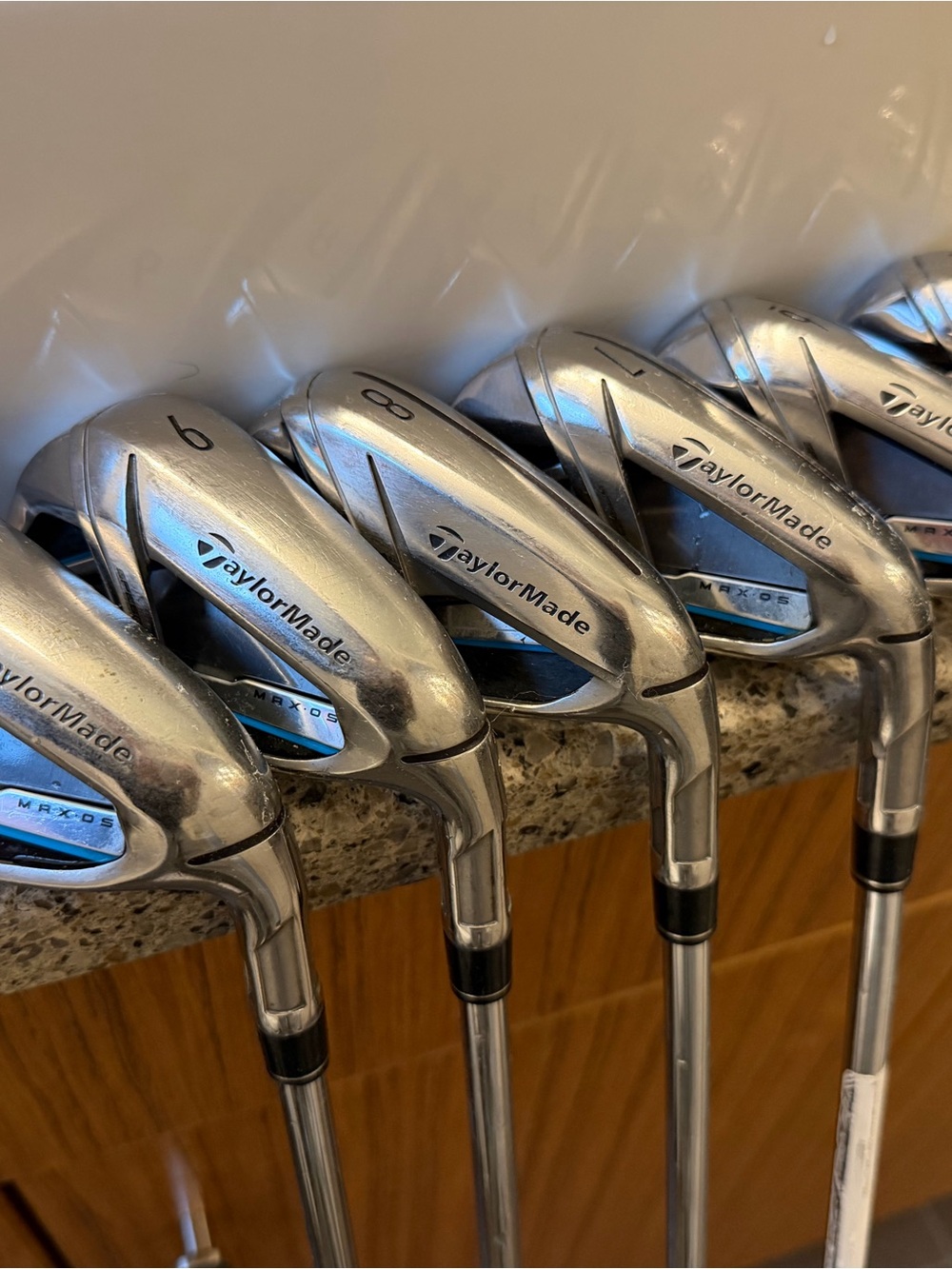 TaylorMade Chrome Irons Set with Blue Accents